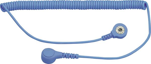 BJZ C-198 1263 ESD zemnicí kabel   1.80 m tlačítko 4 mm , tlačítko 10,3 mm