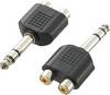 SpeaKa Professional SP-7870188 jack / cinch audio Y adaptér [1x jack zástrčka 6,3 mm - 2x cinch zásuvka] černá