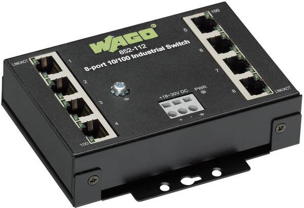 WAGO Industrial-ECO-Switch průmyslový ethernetový switch 8 portů 10 / 100 MBit/s funkce PoE