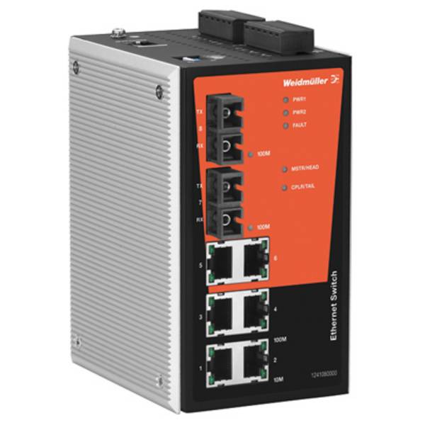 Weidmüller 1241080000 IE-SW-PL08M-6TX-2ST průmyslový ethernetový switch  100 MBit/s funkce PoE