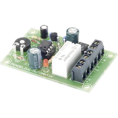 Deska 'Pendelzug-Automatik' s různými elektronickými komponenty, včetně relé, kondenzátorů a připojovacích svorek.
