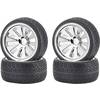 Kompletné kolesá Street Carson Modellsport 105200 pre buggy, 83 mm, 1:10, 4 ks, chróm