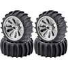 Kompletné kolesá Beach-Paddel Carson Modellsport 105201 pre buggy, 90 mm, 1:10, 4 ks, chróm