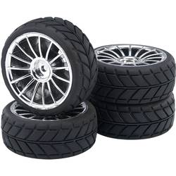Silniční kolo Reely V-Slick, 15 paprsků, 12 mm 6-hran, 1:10, stříbrná, 4 ks