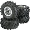 Kompletné kolesá Reely 7203+7102 pre monster truck, 125 mm, 1:10, 4 ks, chróm