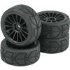 Kompletné kolesá Speed Reely 236029 pre cestný model, 65 mm, 1:10, 4 ks, čierna
