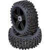 Kompletné kolesá drážky Reely 102c131E pre buggy, 114 mm, 1:8, 4 ks, čierna
