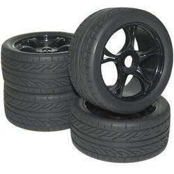 Kompletné kolesá Street Reely MV0931BB2 pre buggy, 112 mm, 1:8, 4 ks, čierna