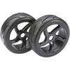 Kompletné kolesá Street Absima 2530001 pre buggy, 110 mm, 1:8, 2 ks, čierna