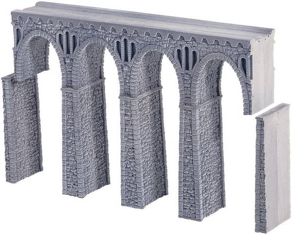 NOCH 58660 H0 viadukt z lámaného kamene 1kolejný univerzální (d x š x v) 370 x 44 x 245 mm