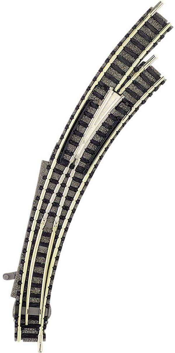 9169 N Fleischmann piccolo (s uložením) oblouková výhybka, pravá 356.5 mm 45 ° 356.5 mm, 420 mm 1 ks