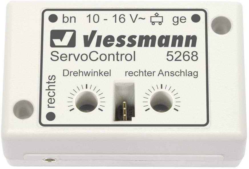 Viessmann ServoControl 5268, řídicí jednotka pro úhel natočení s dvouregulátorem pro pravý a levý doraz.