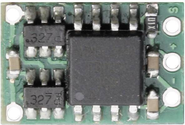 Elektronická součástka na zelené desce plošných spojů s několika připojovacími body a dvěma menšími komponenty označenými ".327".