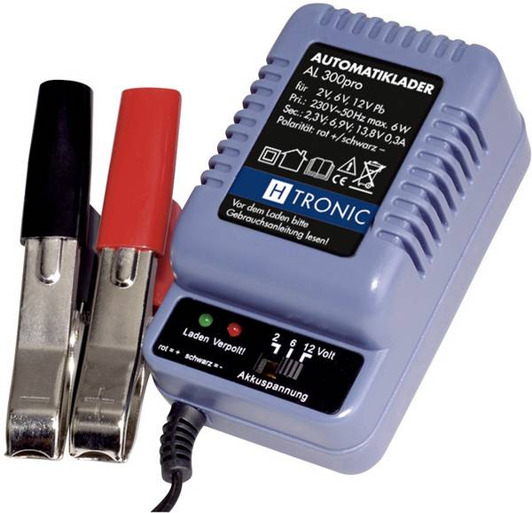 H-Tronic nabíječka olověných akumulátorů AL 300 PRO 2 V, 6 V, 12 V Nabíjecí proud (max.) 0.3 A
