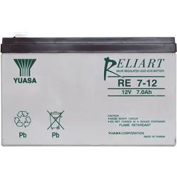 Yuasa RE7-12 RE7-12 olověný akumulátor 12 V 7 Ah olověný se skelným rounem (š x v x h) 151 x 98 x 65 mm plochý konektor 6,35 mm bezúdržbové