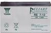 Yuasa RE7-12 RE7-12 olověný akumulátor 12 V 7 Ah olověný se skelným rounem (š x v x h) 151 x 98 x 65 mm plochý konektor 6,35 mm bezúdržbové
