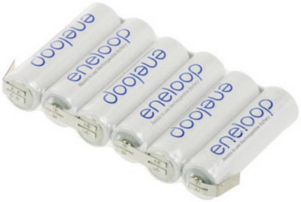 Panasonic eneloop Reihe F1x6 Akupack 6 x AA pájecí špička ve tvaru U Ni-MH 7.2 V 1900 mAh