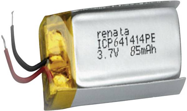 Renata ICP641414PE speciální akumulátor Prismatisch  s kabelem Li-Pol 3.7 V 85 mAh 1 ks