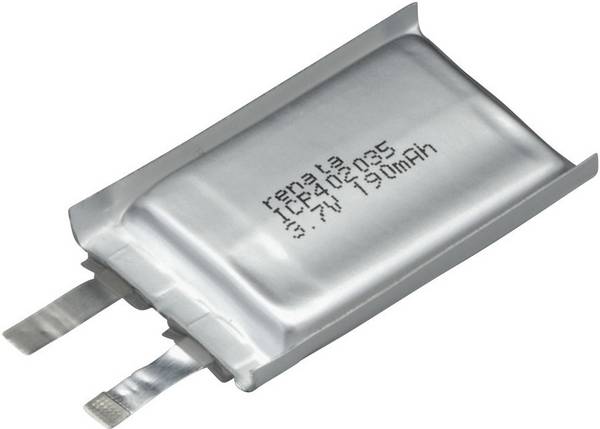 Renata ICP402035 speciální akumulátor Prismatisch  plochá zástrčka Li-Pol 3.7 V 195 mAh 1 ks