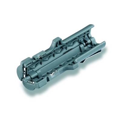 Šedý plastový hmoždinka s konkrétním mechanismem navrženým pro bezpečné upevnění v různých materiálech.