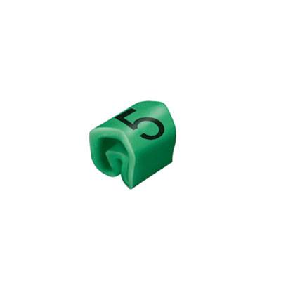 0,5 na malém, zeleně označeném kabelovém štítku pro identifikaci kabelů.