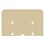 Béžová obdélníková deska se dvěma horizontálními a vertikálními otvory, pravděpodobně montážní prvek nebo upevňovací díl.