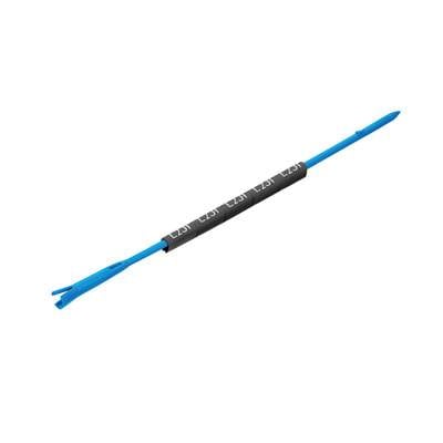 Modrý optický kabel s černým opláštěním uprostřed, na kterém je bílým písmem vytištěno '1x4'.