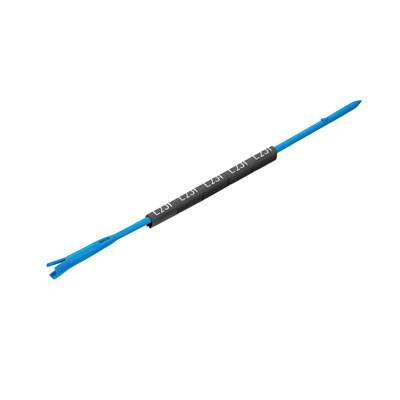 Modrý optický kabel s černým opláštěním uprostřed, na kterém je bílým písmem vytištěno '1x4'.