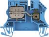 W-Series, Neutral conductor disconnect terminal, Rated cross-section: 4 mm², Busbar connection, Direct mounting Weidmüller WNT 4 10X3, modrá, 100 ks