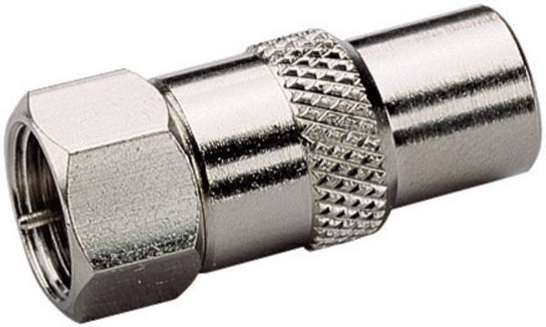 TRU COMPONENTS TC-2520003 F adaptér na koaxiální kabel  Připojení kabelu: F zástrčka, IEC konektor na koaxiální kabel  100 ks