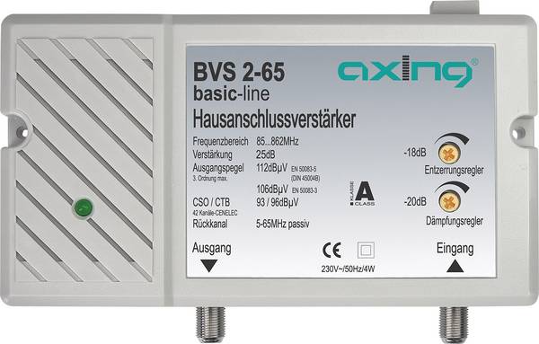 Axing BVS 2-65 zesilovač televizního signálu  25 dB