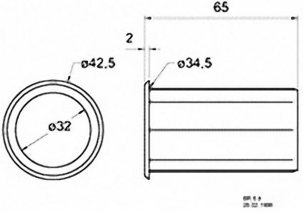 Visaton 5212 basová reflexní trubka  65 mm vnitřní Ø:65 mm