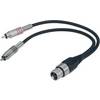 Dvojitý kabel 2x cinch (M) / 1x XLR (F), 0,6 m