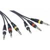 Triple Line kabel 3x jack (M) 6,3 mm / jack (M) 6,3 mm, 1,5 m