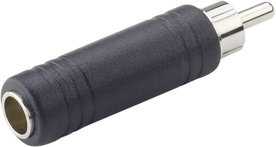 Paccs audio adaptér [1x cinch zástrčka - 1x jack zásuvka 6,3 mm] černá
