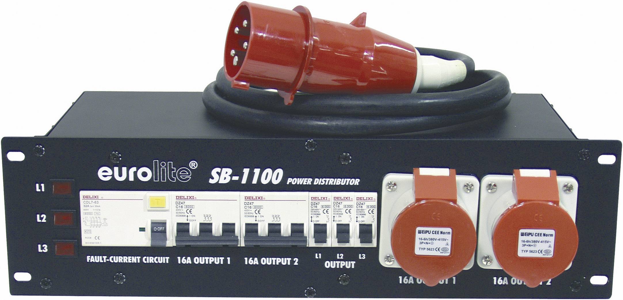 Eurolite SB-1100 19palcový proudový rozdělovač 9násobné 3 U