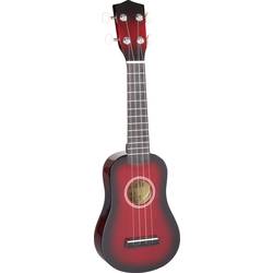 Ukulele s taškou, červená