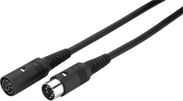 JTS MIDI  prodlužovací kabel [1x MIDI male - 1x MIDI female] 10.00 m černá