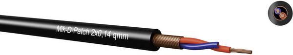 Kabeltronik 580201409-1 mikrofonový kabel Mik-D-Patch 2 x 0.14 mm² černá metrové zboží