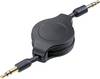 SpeaKa Professional SP-7869796 jack audio kabel [1x jack zástrčka 3,5 mm - 1x jack zástrčka 3,5 mm] 1.10 m černá včetně automatického navíjení, pozlacené kontakty