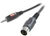 SpeaKa Professional SP-7869804 konektor DIN / jack audio kabel [1x diodová zástrčka 5pólová (DIN) - 1x jack zástrčka 3,5 mm] 1.50 m černá