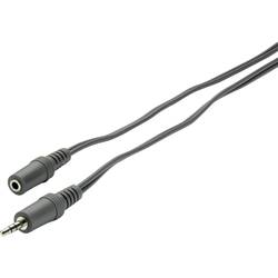 SpeaKa Professional SP-1300376 jack audio prodlužovací kabel [1x jack zástrčka 3,5 mm - 1x jack zásuvka 3,5 mm] 2.00 m šedá