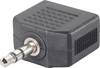 SpeaKa Professional SP-7870244 jack audio Y adaptér [1x jack zástrčka 3,5 mm - 2x jack zásuvka 3,5 mm] černá