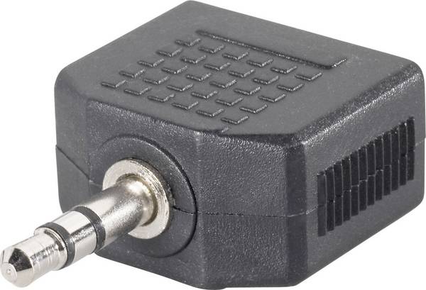 SpeaKa Professional SP-7870244  jack audio Y adaptér [1x jack zástrčka 3,5 mm - 2x jack zásuvka 3,5 mm] černá