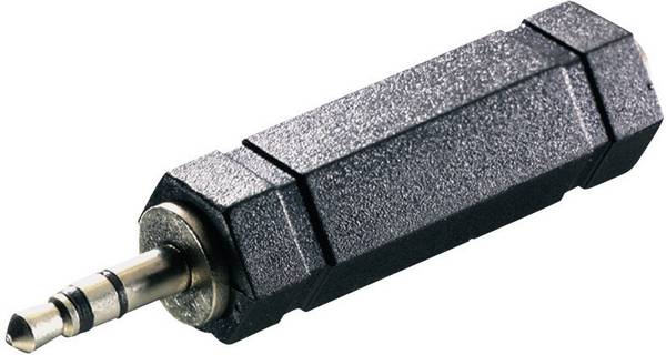 SpeaKa Professional SP-7869824  jack audio adaptér [1x jack zástrčka 3,5 mm - 1x jack zásuvka 6,3 mm] černá