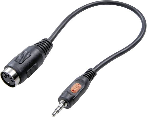 SpeaKa Professional SP-7869840  konektor DIN / jack audio adaptér [1x jack zástrčka 3,5 mm - 1x diodová zásuvka 5pólová (DIN)] černá