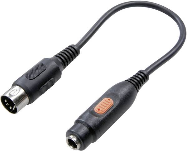 SpeaKa Professional  konektor DIN / jack audio mono adaptér [1x DIN zástrčka 5pol. - 1x jack zásuvka 6,3 mm] černá