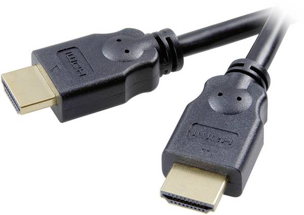 SpeaKa Professional HDMI kabel Zástrčka HDMI-A, Zástrčka HDMI-A 1.50 m černá SP-7869884 4K UHD, Audio Return Channel, pozlacené kontakty HDMI kabel