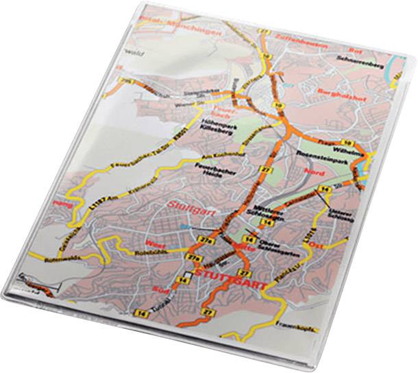 Silniční mapa Stuttgartu a okolí s vyznačenými hlavními dopravními tahy a místními názvy.
