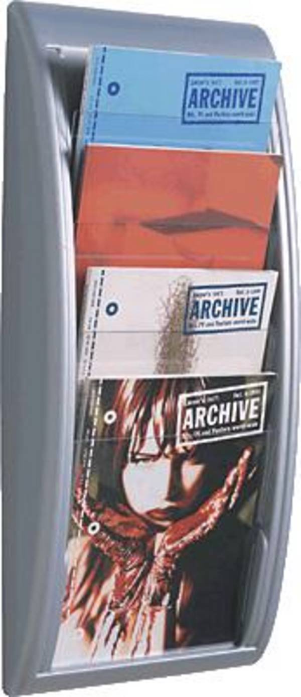 Paperflow Quick Blick 4061-35 držák prospektů  hliník DIN A4 Počet přihrádek 4 1 ks (š x v x h) 290 x 650 x 95 mm